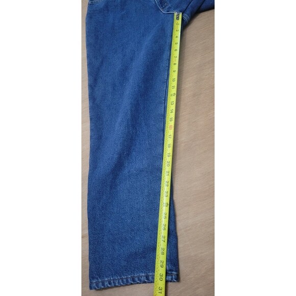 LL Bean Double L Relaxed Fit Fleece-Lined Blue Jeans Size 14 Women's - Picture 9 of 12